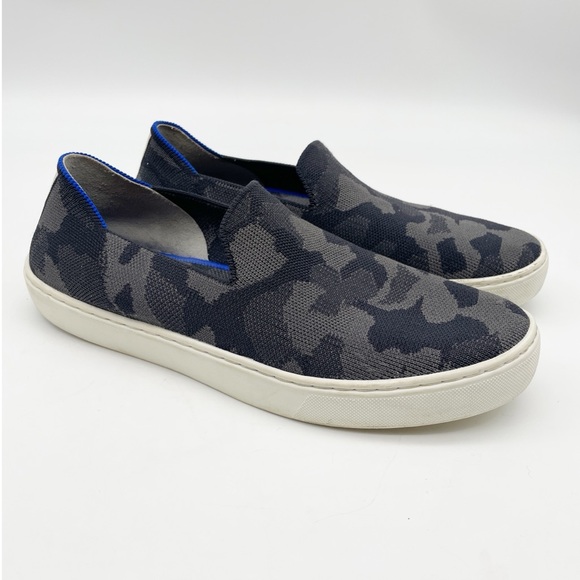 Rothy’s The Original Slip On In Black/Gray Camo Sneaker Women’s Size 9.5 - Picture 2 of 11